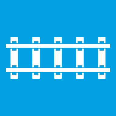 Demiryolu simgesi beyaz