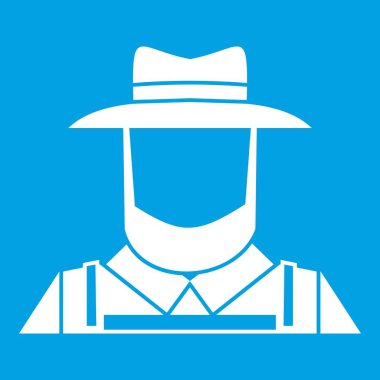 Çiftçi simgesi beyaz