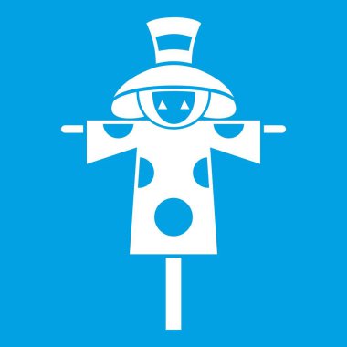 Korkuluk simgesi beyaz