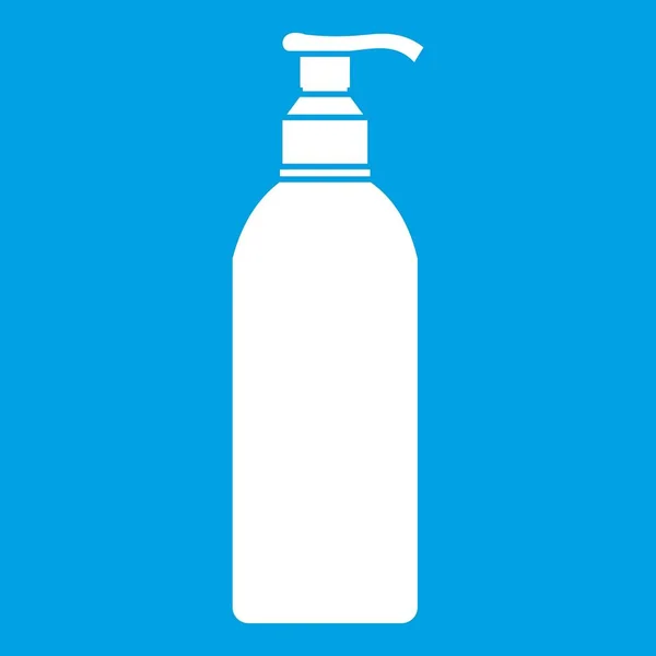 Ícone de garrafa cosmético branco —  Vetores de Stock