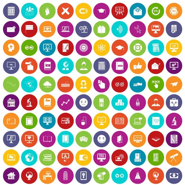 100 e-öğrenme simgeler renk ayarla