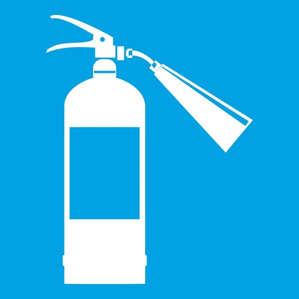 Icono extintor de incendios blanco — Vector de stock