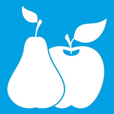 Elma ve armut simgesi beyaz