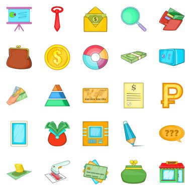 Vergi Icons set, karikatür tarzı