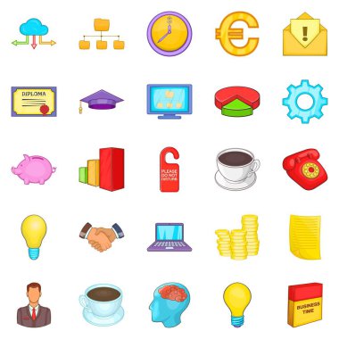 Muhasebe Icons set, karikatür tarzı