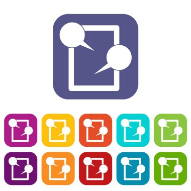 Icons set sohbet tablet