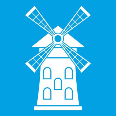 Yel değirmeni simgesi beyaz