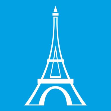 Eyfel Kulesi simgesi beyaz