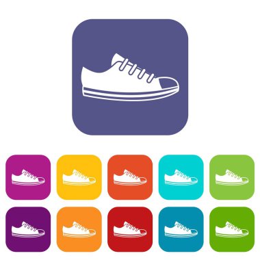 Tuval sneaker Icons set