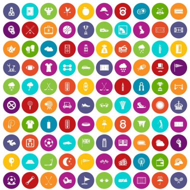 100 golf simgeler renk ayarla