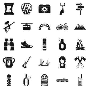 Yangın Icons set basit tarzı tarafından dinlenme