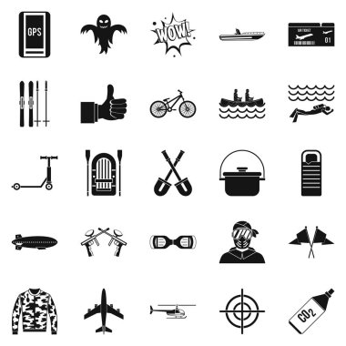 Basit tarzı otel simgeler kümesi boş