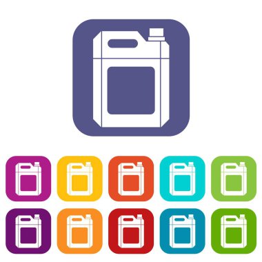 Plastik jerry can Icons set