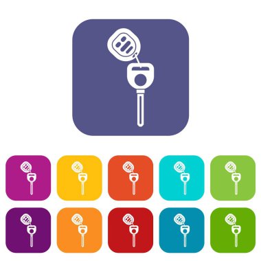 Uzaktan kumanda simgeleri ile arabanın anahtarını ayarla