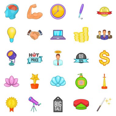 Haber Icons set, karikatür tarzı