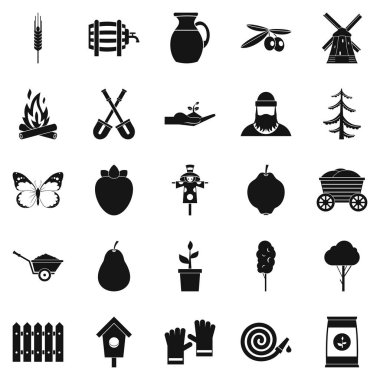 Höyüğün Icons set, basit tarzı