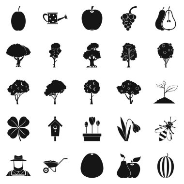 Yeşil Höyük Icons set, basit tarzı