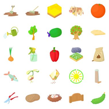 Temizlik Icons set, karikatür tarzı