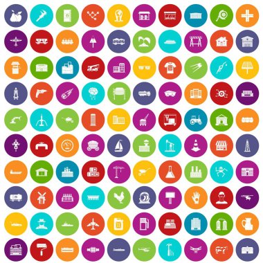 100 sanayi simgeleri renk ayarla