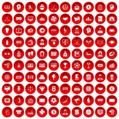 kırmızı 100 yazıIdı Icons set