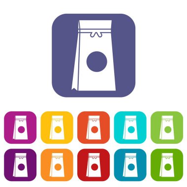 Kağıt çanta simgeler kümesi içinde Paketli çay