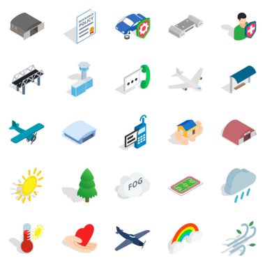 Hava Icons set, izometrik stili