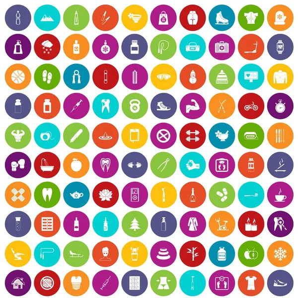 100 fit vücut simgeler renk ayarla