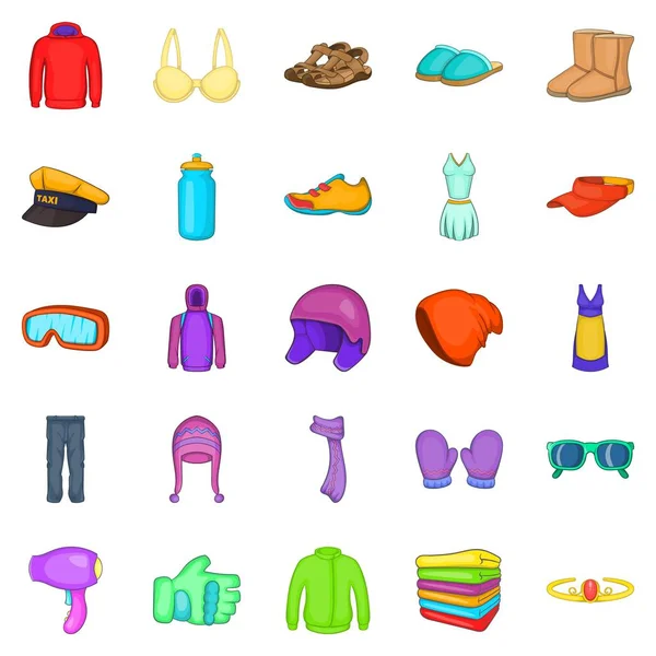 Aksesuar simge seti, karikatür tarzı