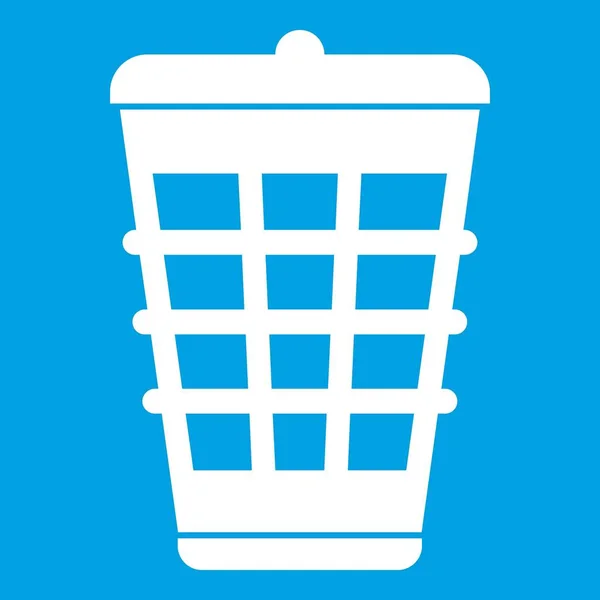 Trash can ikona bílé — Stockový vektor