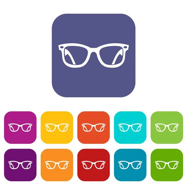 Ensemble d'icônes de lunettes — Image vectorielle