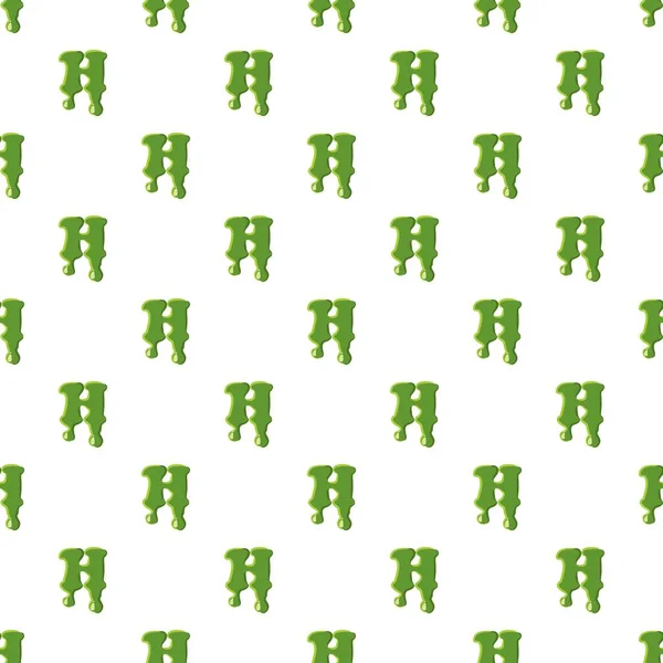 Буква Н из зеленой слизи — стоковый вектор