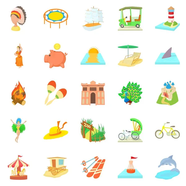 Girişimi Icons set, karikatür tarzı