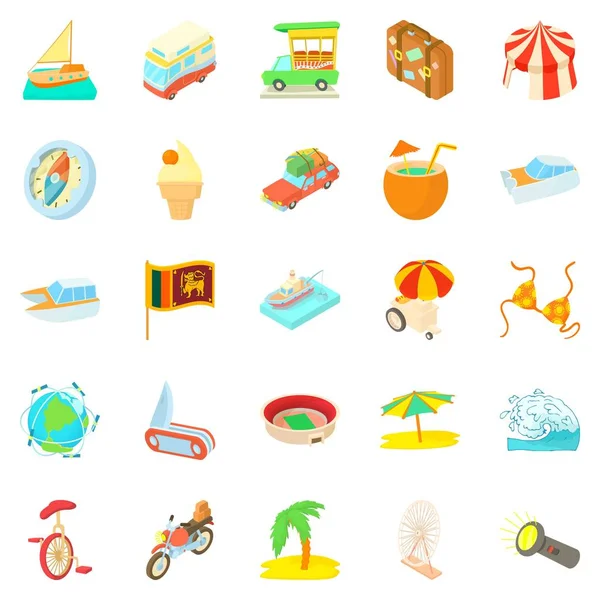 Cesaret Icons set, karikatür tarzı