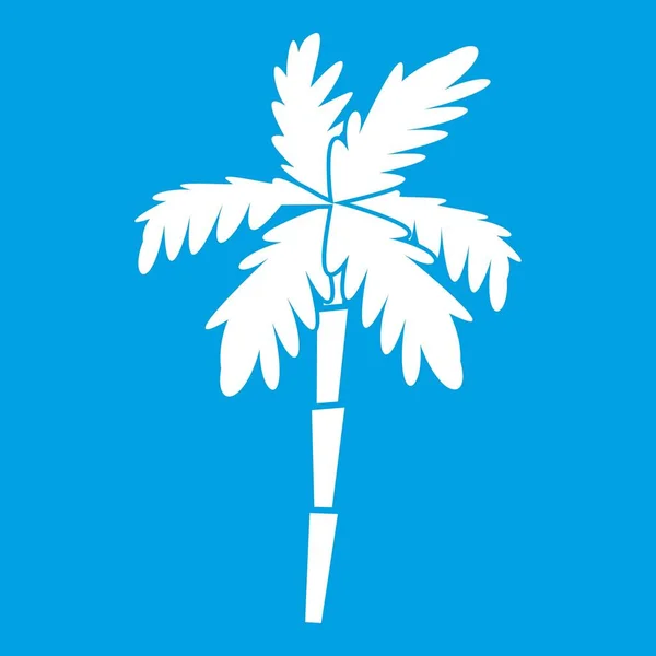 Palm tree icon white — Stock Vector
