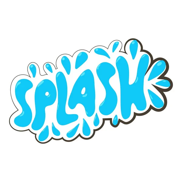 Splash icona effetto sonoro, stile cartone animato — Vettoriale Stock