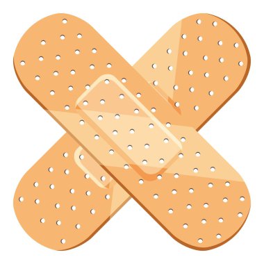 Alçı simgesi, karikatür tarzı