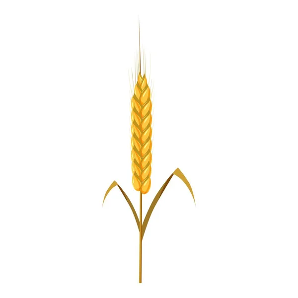 小麦スパイク アイコン 小麦の耳ベクトル アイコン Web デザインのための漫画イラスト — ストックベクタ