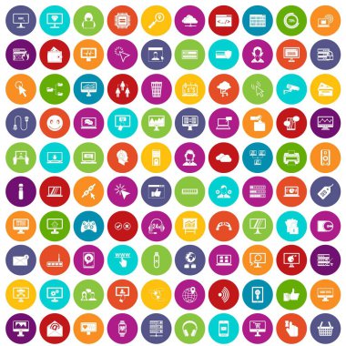 100 Internet simgeleri renk ayarla