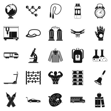 Kalori sayma Icons set, basit tarzı