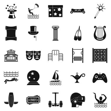 Sihirli Icons set, basit tarzı