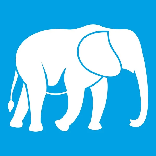 Vad elefántot ikon fehér — Stock Vector