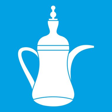 Oryantal çaydanlık simgesi beyaz