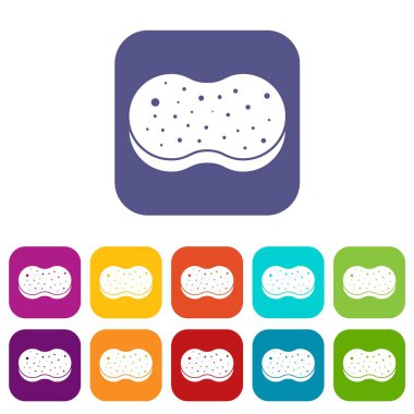 Sünger köpük Icons set