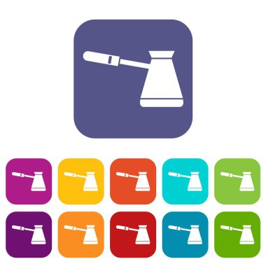 kahve cezve Icons set