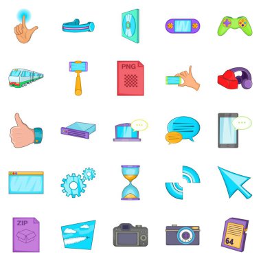 Dosya Icons set, karikatür tarzı paylaşım