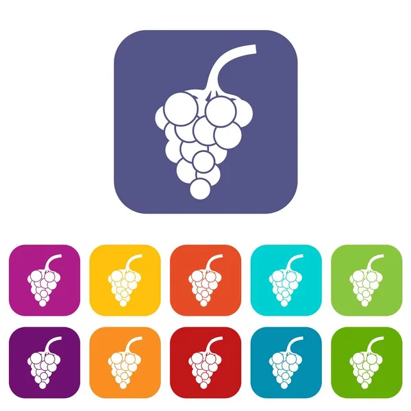 Set di icone del ramo d'uva — Vettoriale Stock