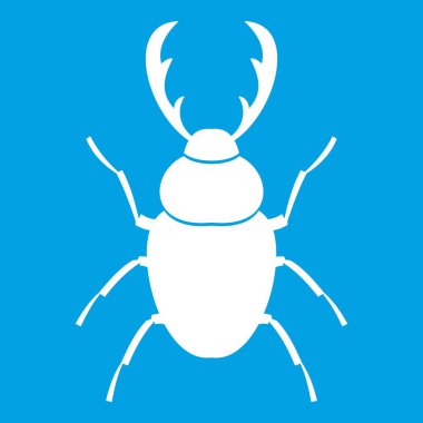Stag beetle simgesi beyaz