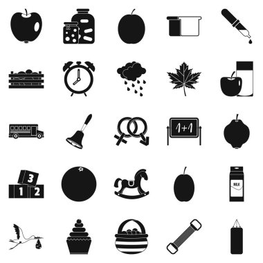 Bakım simgeler kümesi. Beyaz arka plan üzerinde izole web için 25 bakım simgeler basit set