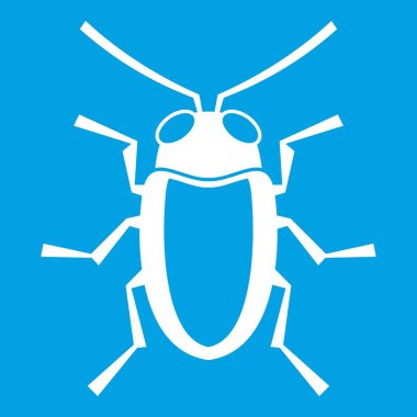 Longhorn böceği grammoptera simgesi beyaz