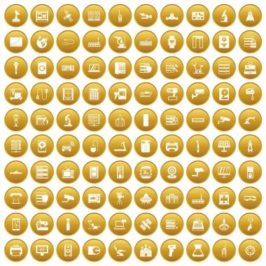 Altın set 100 donanım simgeleri